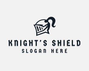 Knight - Warrior Knight Helmet logo design