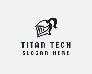 Titan - Warrior Knight Helmet logo design