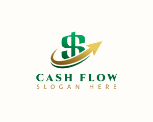 Money Dollar Arrow logo design