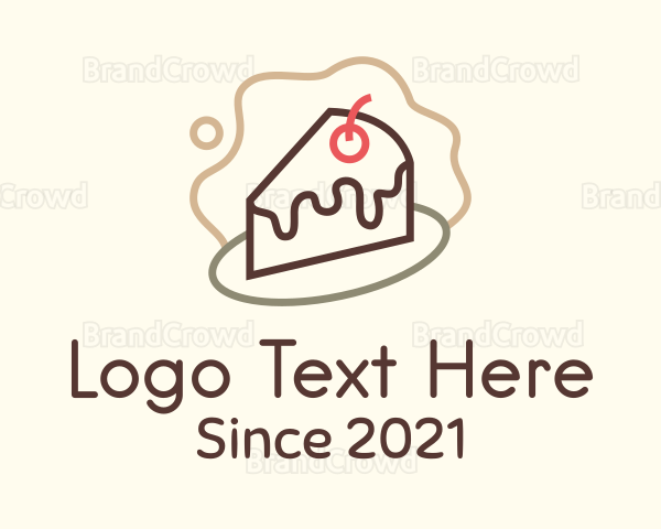 Chocolate Cake Slice Logo