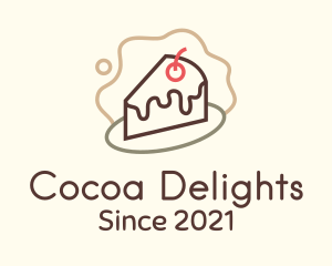 Chocolate Cake Slice logo design