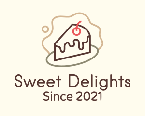Chocolate Cake Slice logo design