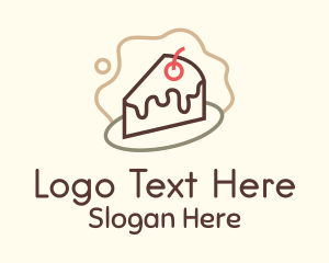 Chocolate Cake Slice Logo