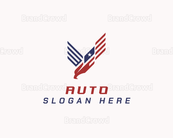 Patriotic Eagle Bird Logo