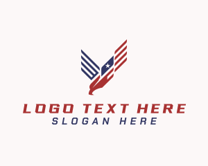 Usa - Patriotic Eagle Bird logo design