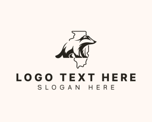 Zoo - American Badger Illinois logo design