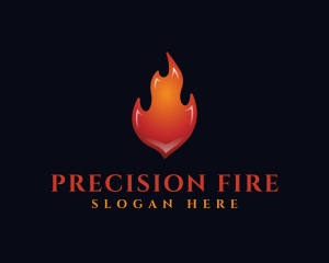 Fire Hot Flame logo design