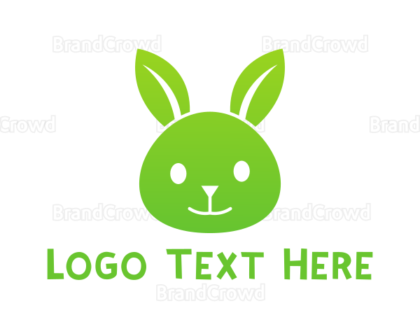 Green Eco Rabbit Logo