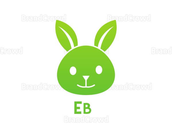Green Eco Rabbit Logo