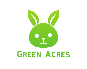 Green Eco Rabbit logo design