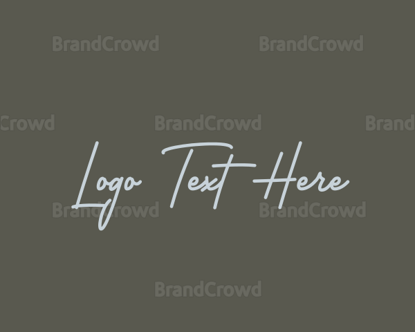 Elegant Handwriting Script Logo