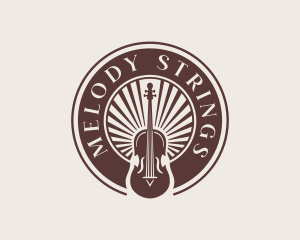 Violin Instrument Musician logo design