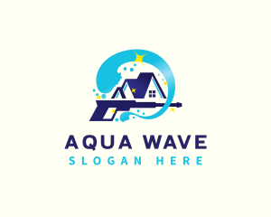 Pressure Wash Wave Cleaning logo design