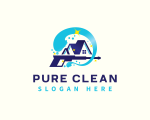 Pressure Wash Wave Cleaning logo design