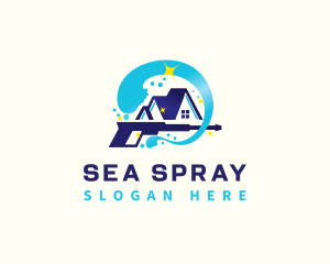 Pressure Wash Wave Cleaning logo design