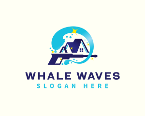 Pressure Wash Wave Cleaning logo design