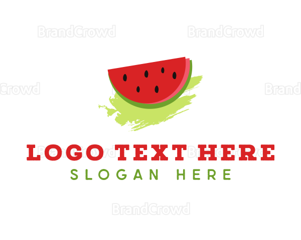 Sweet Watermelon Fruit Logo