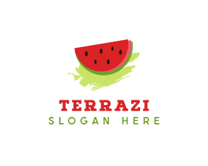 Sweet Watermelon Fruit Logo