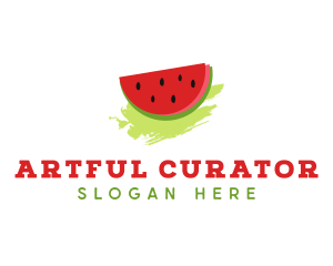 Sweet Watermelon Fruit logo design