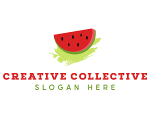 Sweet Watermelon Fruit logo design