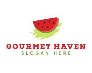 Sweet Watermelon Fruit logo design