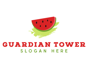 Sweet Watermelon Fruit logo design