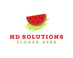 Sweet Watermelon Fruit logo design