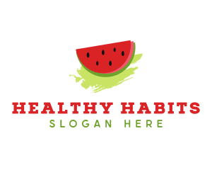 Sweet Watermelon Fruit logo design