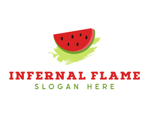 Sweet Watermelon Fruit logo design