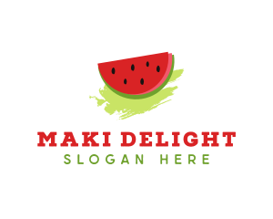 Sweet Watermelon Fruit logo design