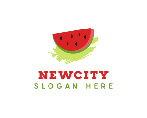 Sweet Watermelon Fruit logo design