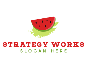 Sweet Watermelon Fruit logo design