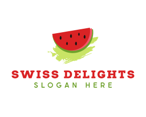 Sweet Watermelon Fruit logo design