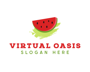 Sweet Watermelon Fruit logo design