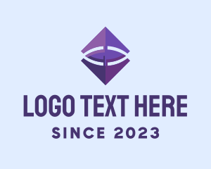 Purple - Diamond Eye Technology logo design