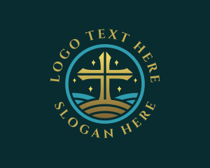 Church - Holy Christian Cross logo design