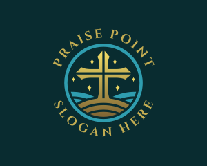 Praise - Holy Christian Cross logo design