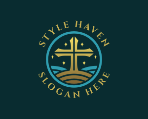 Sacrament - Holy Christian Cross logo design