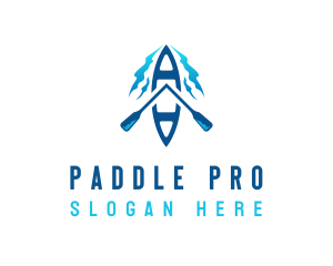 Paddle - Water Kayak Boat logo design