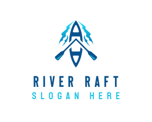 Water Kayak Boat logo design