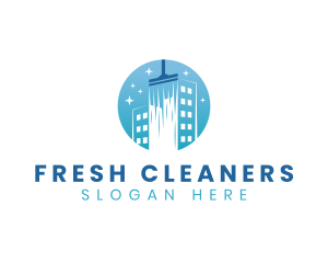 Building Squeegee Cleaner logo design