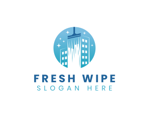 Wipe - Building Squeegee Cleaner logo design