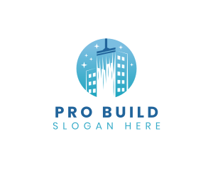 Building Squeegee Cleaner logo design