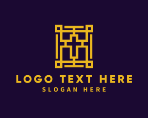 Monastery - Golden Holy Bible logo design