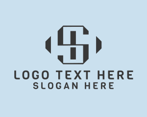 Modern Geometric Letter S Logo