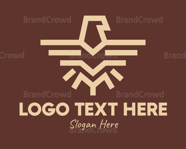 Brown Tribal Eagle Logo