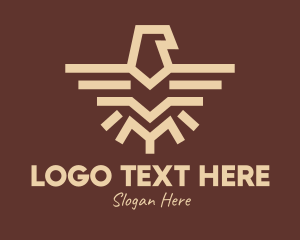 Vulture - Brown Tribal Eagle logo design