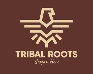 Brown Tribal Eagle logo design