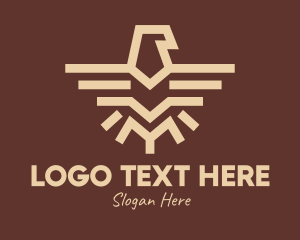 Eagle - Brown Tribal Eagle logo design
