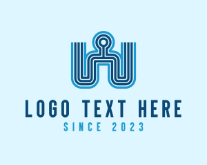 Human - Generic Manpower Letter W logo design